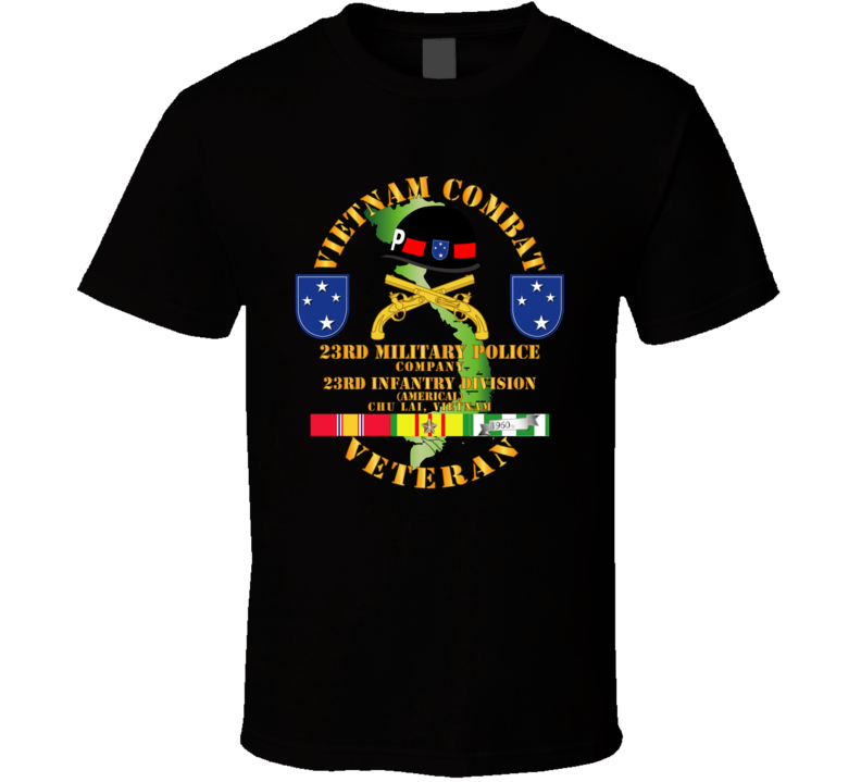 Army - Vietnam Combat Veteran W 23rd Military Police Co W 23rd Id T Shirt