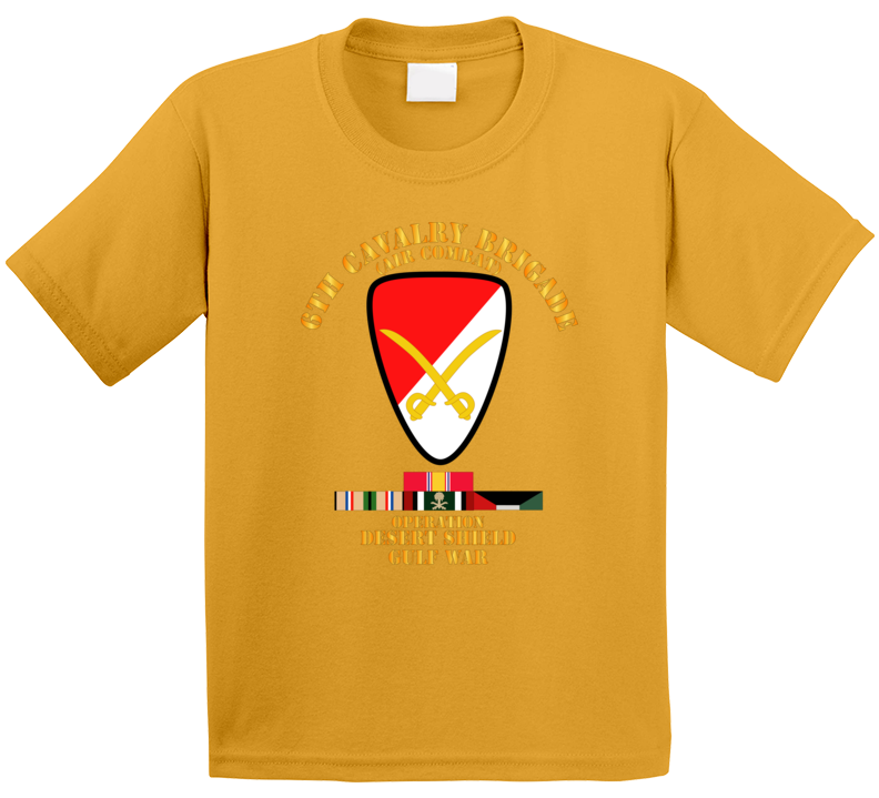 Army - 6th Cavalry Bde - Desert Shield W Ds Svc T Shirt