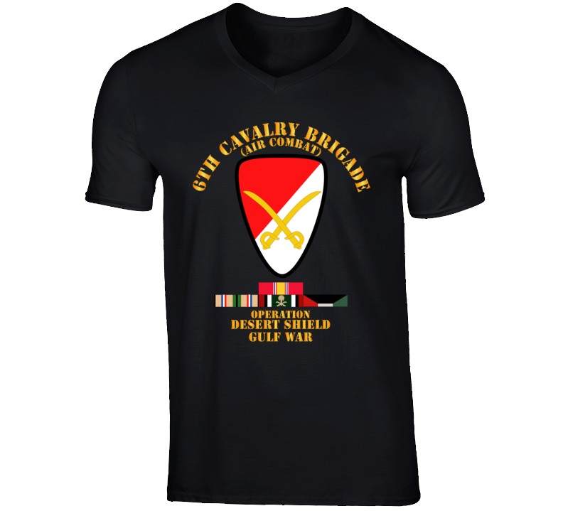 Army - 6th Cavalry Bde - Desert Shield W Ds Svc T Shirt