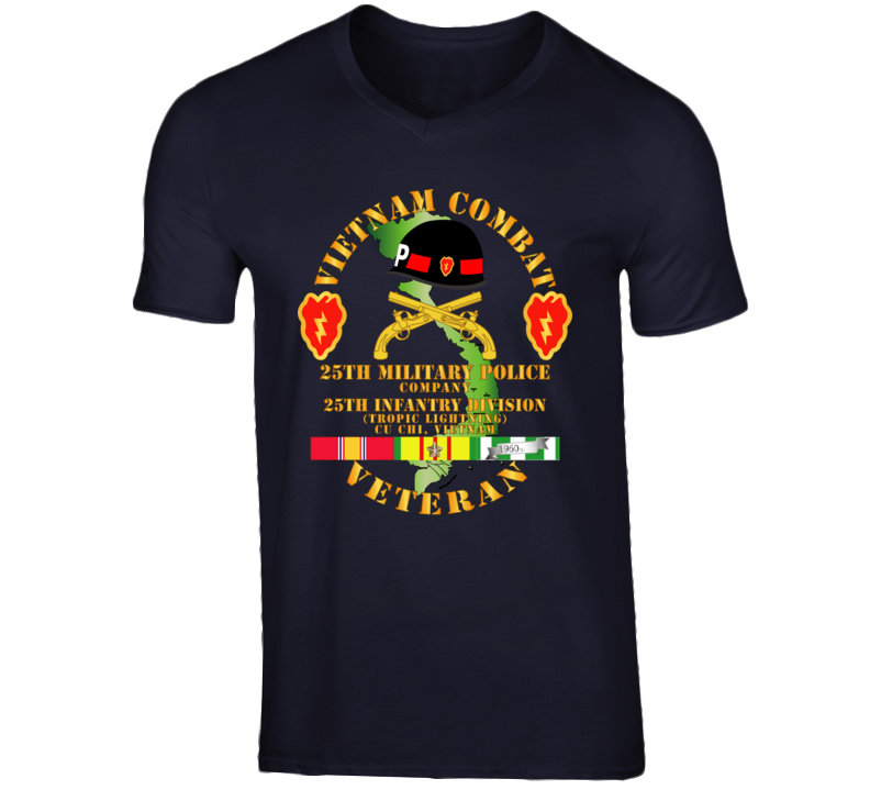 Army - Vietnam Combat Veteran W 25th Military Police Co W 25th Id T Shirt