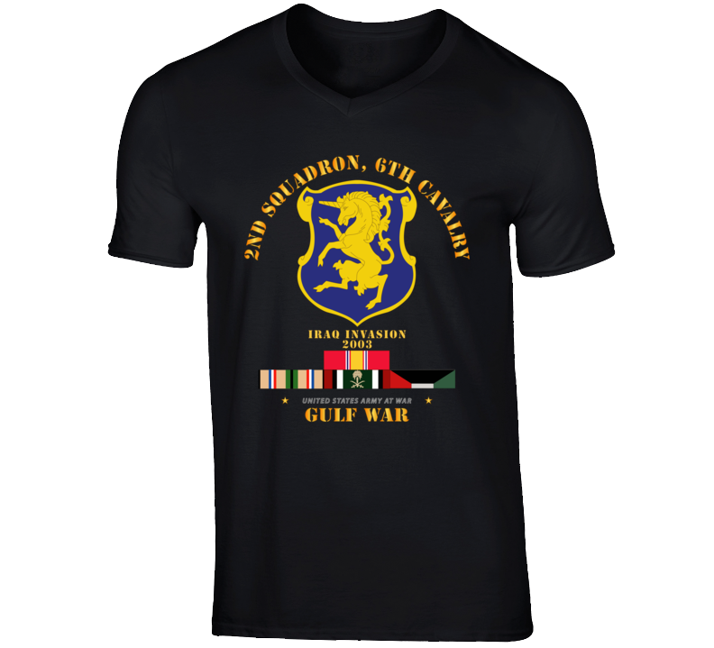 Army - 2nd Sqdrn - 6th Cav Gulf War W Svc T Shirt