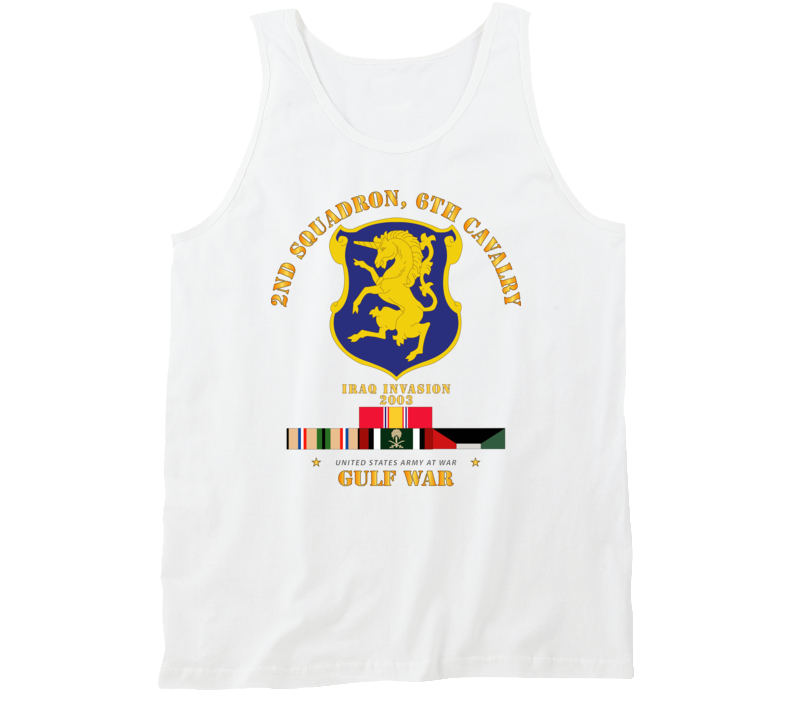 Army - 2nd Sqdrn - 6th Cav Gulf War W Svc Tanktop