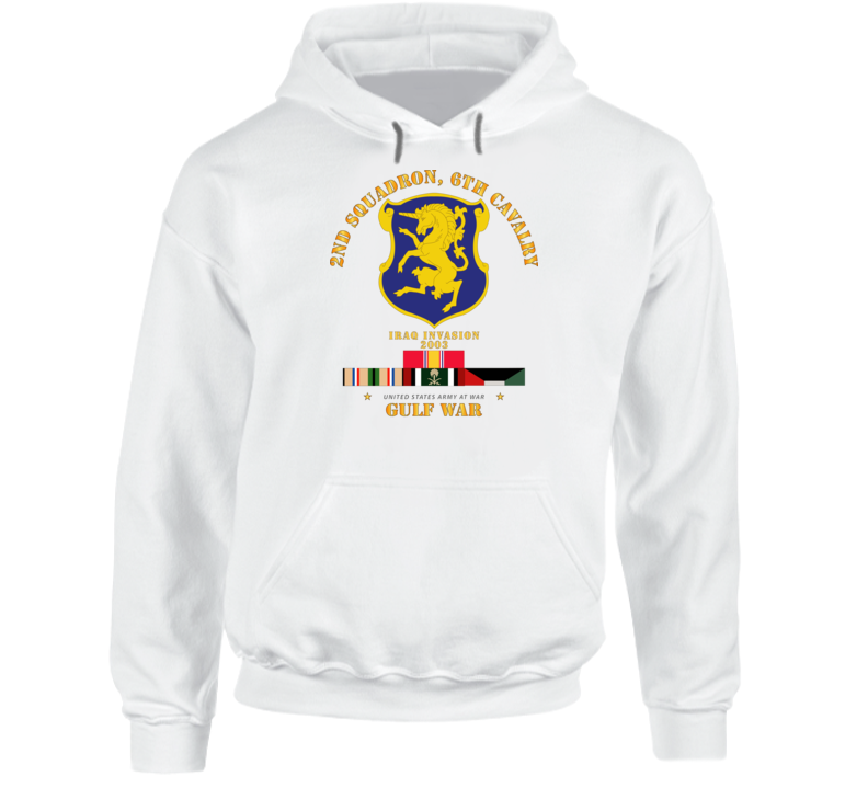 Army - 2nd Sqdrn - 6th Cav Gulf War W Svc Hoodie