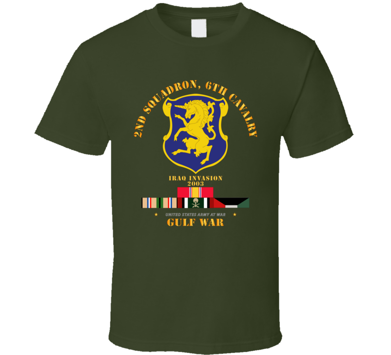 Army - 2nd Sqdrn - 6th Cav Gulf War W Svc T Shirt