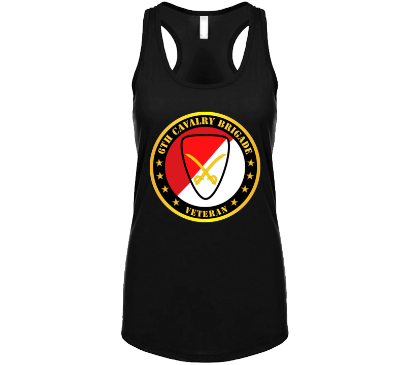 Army - 6th Cavalry Brigade Veteran Ladies Tanktop