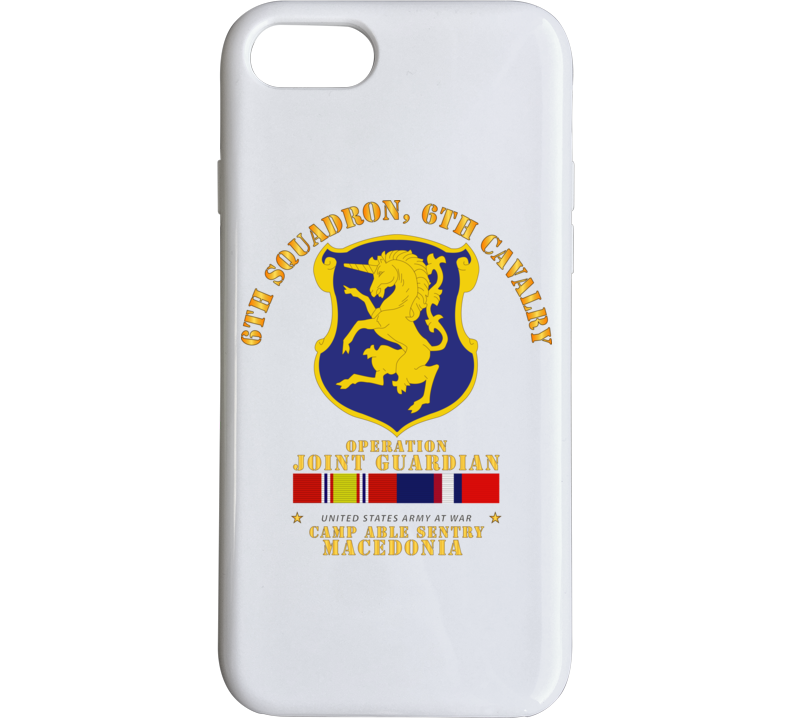 Army - 6th Sqdrn - 6th Cav - Operation Joint Guardian  W Kosovo Svc Phone Case