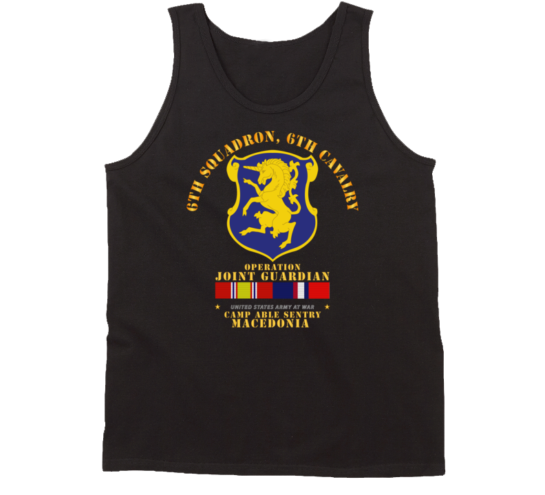 Army - 6th Sqdrn - 6th Cav - Operation Joint Guardian  W Kosovo Svc Tanktop