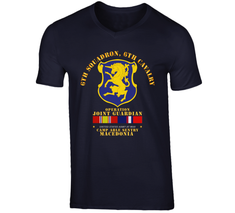 Army - 6th Sqdrn - 6th Cav - Operation Joint Guardian  W Kosovo Svc T Shirt