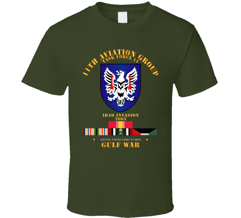 Army - 11th Aviation Group - Tf 11 Gulf War W Svc T Shirt