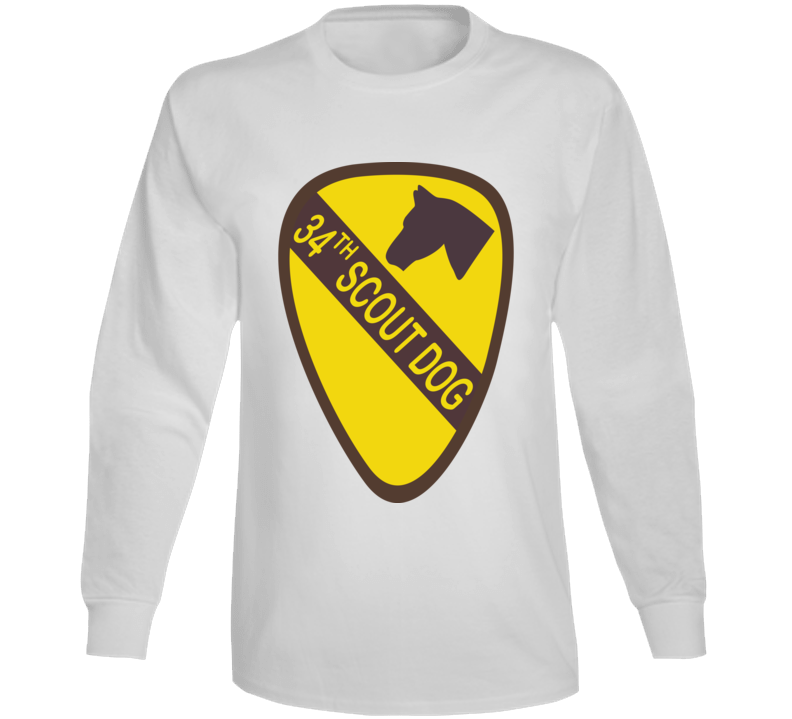 Army - 34th Scout Dog Platoon  Wo Txt Long Sleeve