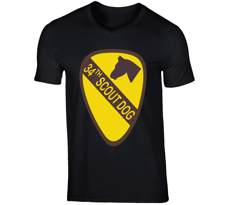 Army - 34th Scout Dog Platoon  Wo Txt V-neck