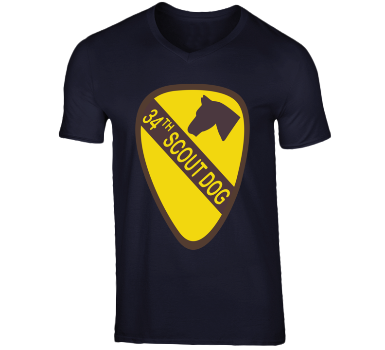 Army - 34th Scout Dog Platoon  Wo Txt V-neck