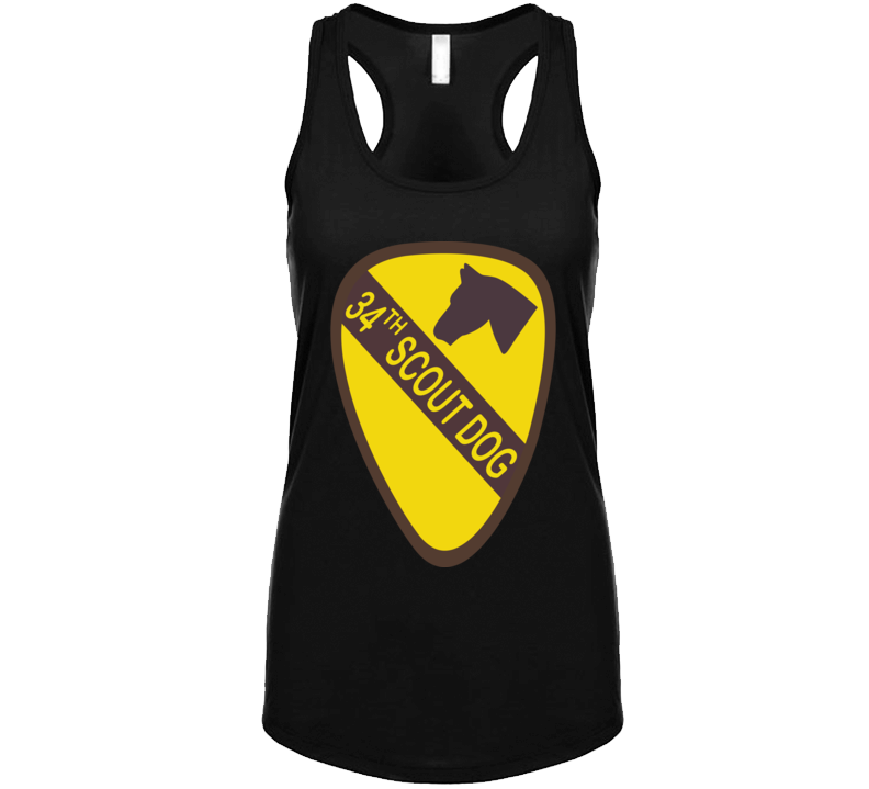 Army - 34th Scout Dog Platoon  Wo Txt Ladies Tanktop