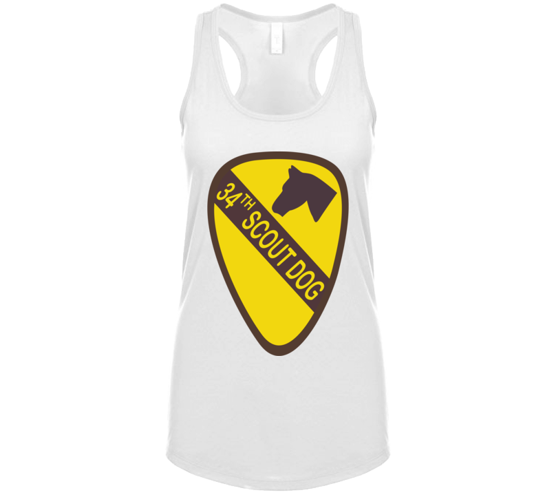 Army - 34th Scout Dog Platoon  Wo Txt Ladies Tanktop