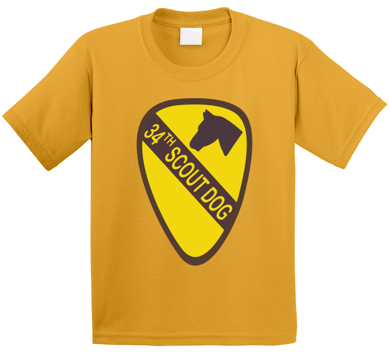 Army - 34th Scout Dog Platoon  Wo Txt Kids