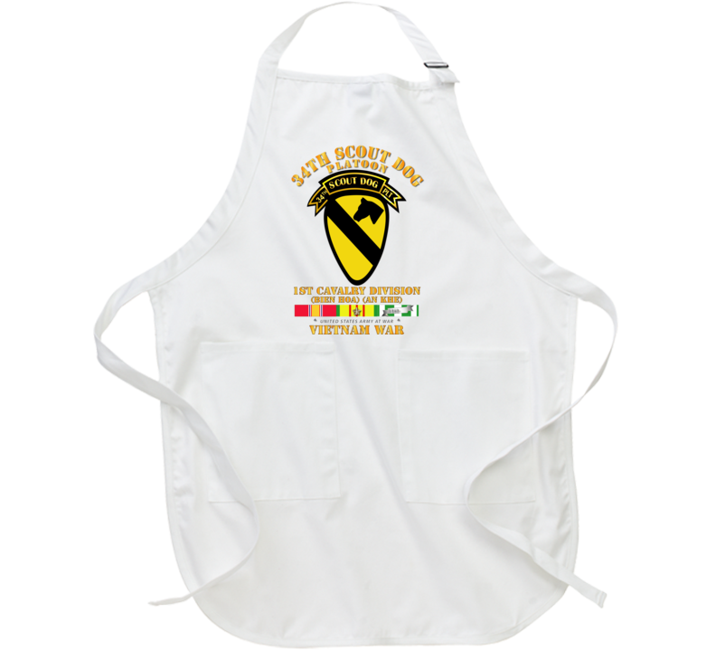 Army - 34th Scout Dog Platoon 1st Cav W Tab - Vn Svc Apron
