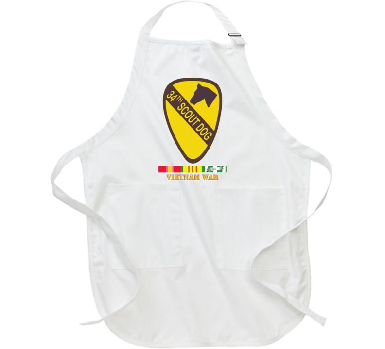 Army - 34th Scout Dog Platoon W Vn Svc Wo Txt Apron