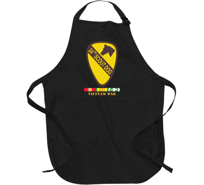 Army - 34th Scout Dog Platoon W Vn Svc Wo Txt Apron