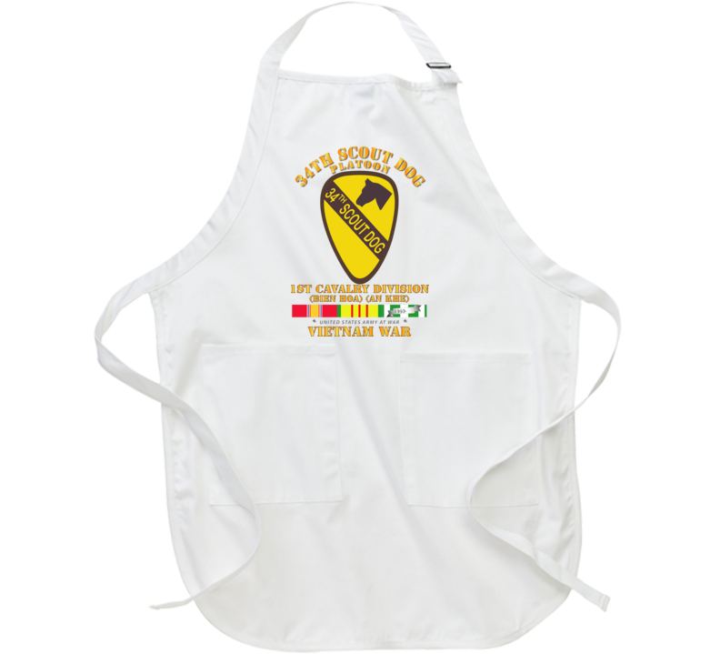 Army - 34th Scout Dog Platoon W Vn Svc Apron