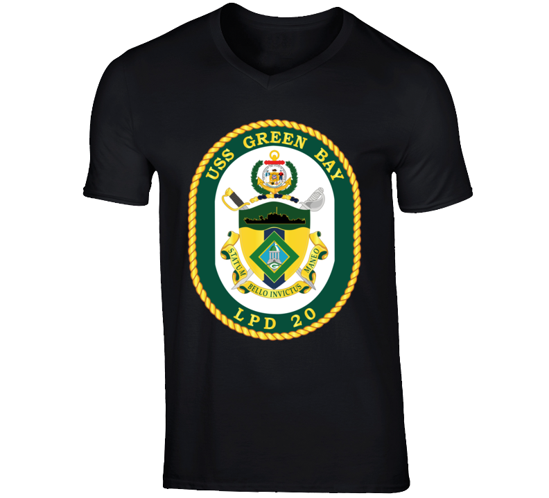 Navy - Uss Green Bay (lpd-20) Wo Txt V-neck