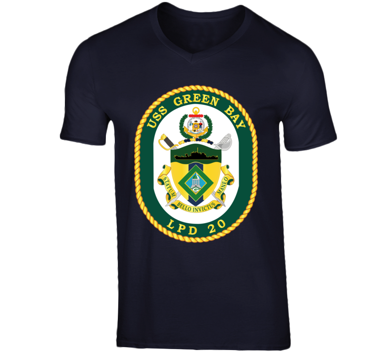 Navy - Uss Green Bay (lpd-20) Wo Txt V-neck
