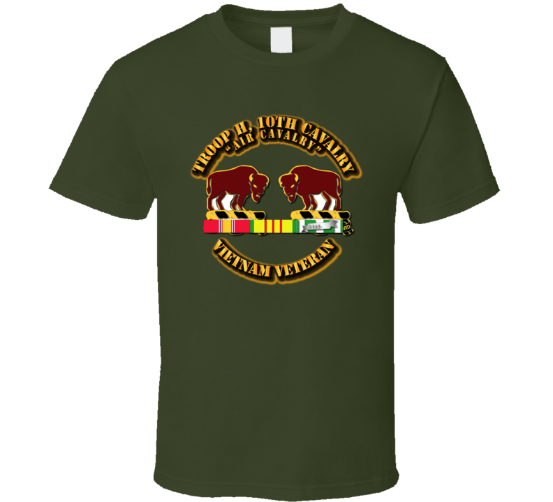 Troop H,  10th Cavalry W Vietnam Svc T Shirt