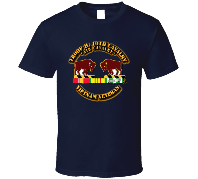 Troop H,  10th Cavalry W Vietnam Svc T Shirt