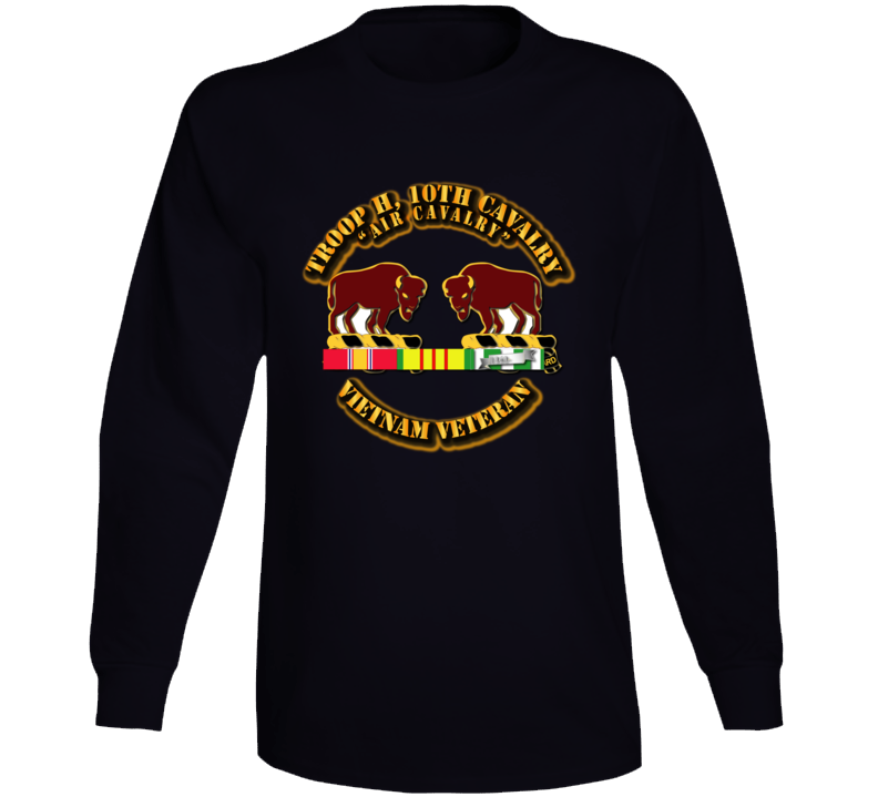 Troop H,  10th Cavalry W Vietnam Svc Long Sleeve