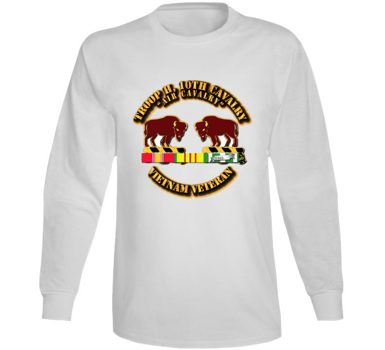 Troop H,  10th Cavalry W Vietnam Svc Long Sleeve