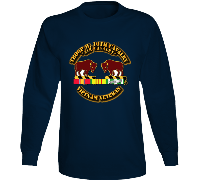 Troop H,  10th Cavalry W Vietnam Svc Long Sleeve