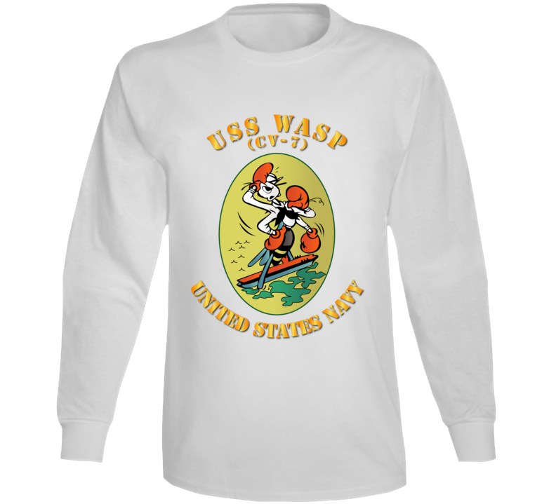 Navy - Uss Wasp (cv 7) Long Sleeve