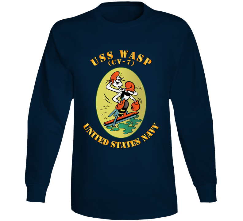 Navy - Uss Wasp (cv 7) Long Sleeve