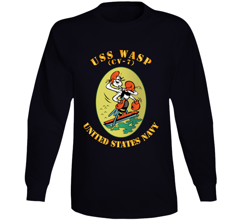 Navy - Uss Wasp (cv 7) Long Sleeve