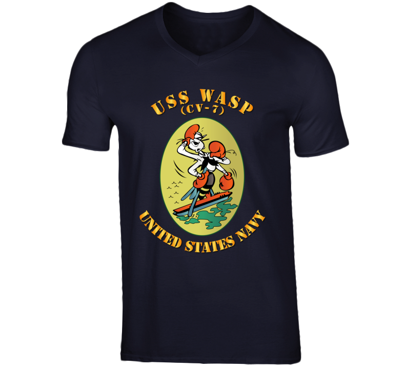 Navy - Uss Wasp (cv 7) V-neck