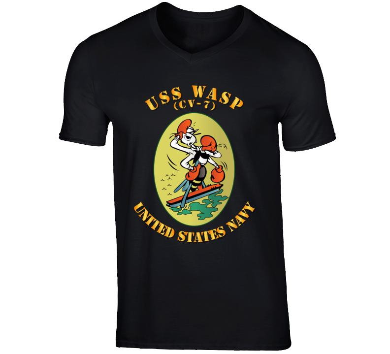 Navy - Uss Wasp (cv 7) V-neck
