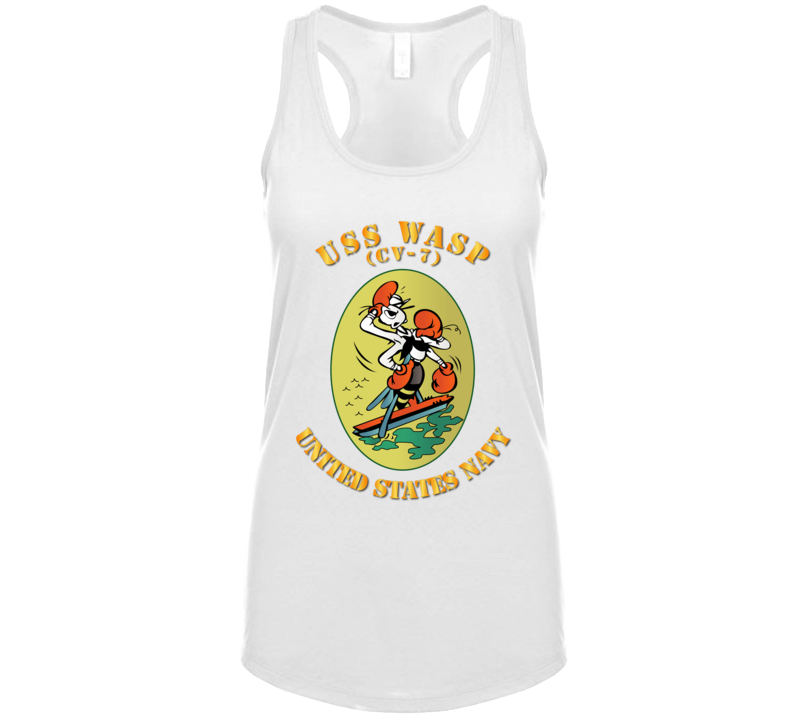 Navy - Uss Wasp (cv 7) Ladies Tanktop