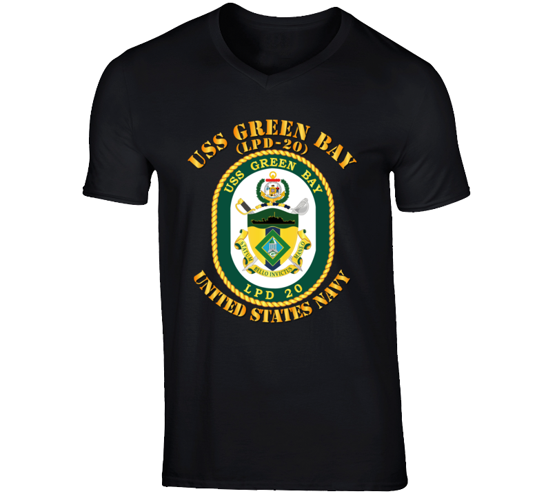 Navy - Uss Green Bay (lpd-20) V-neck