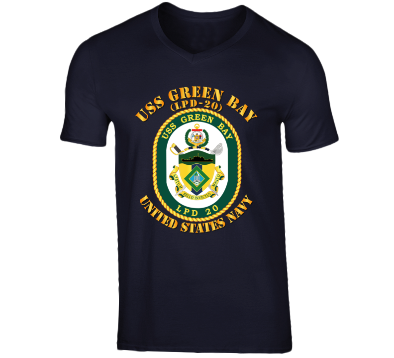Navy - Uss Green Bay (lpd-20) V-neck