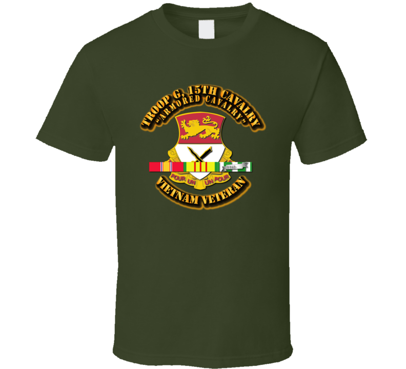 Troop G, 15th Cavalry W Svc Ribbons T Shirt