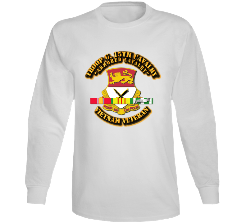 Troop G, 15th Cavalry W Svc Ribbons Long Sleeve
