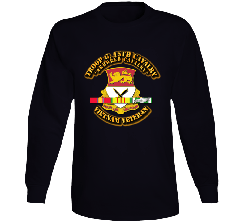 Troop G, 15th Cavalry W Svc Ribbons Long Sleeve