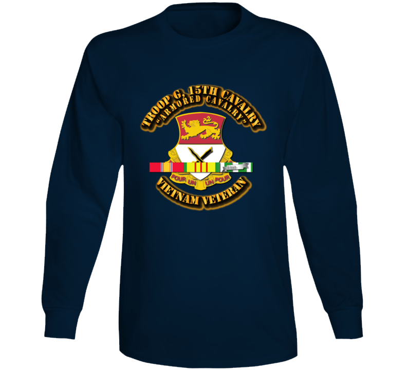 Troop G, 15th Cavalry W Svc Ribbons Long Sleeve