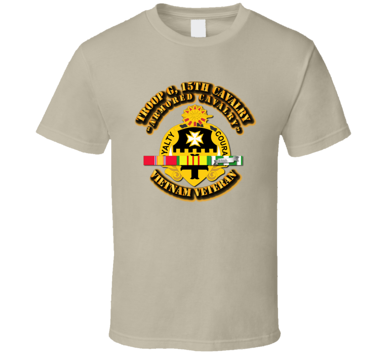Troop G, 5th Cavalry (armored Cavalry) W Svc Ribbons T Shirt