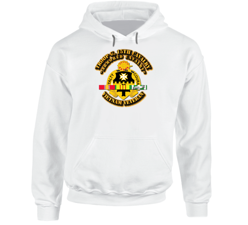 Troop G, 5th Cavalry (Armored Cavalry) w SVC Ribbons Hoodie