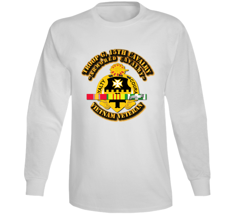 Troop G, 5th Cavalry (armored Cavalry) W Svc Ribbons Long Sleeve