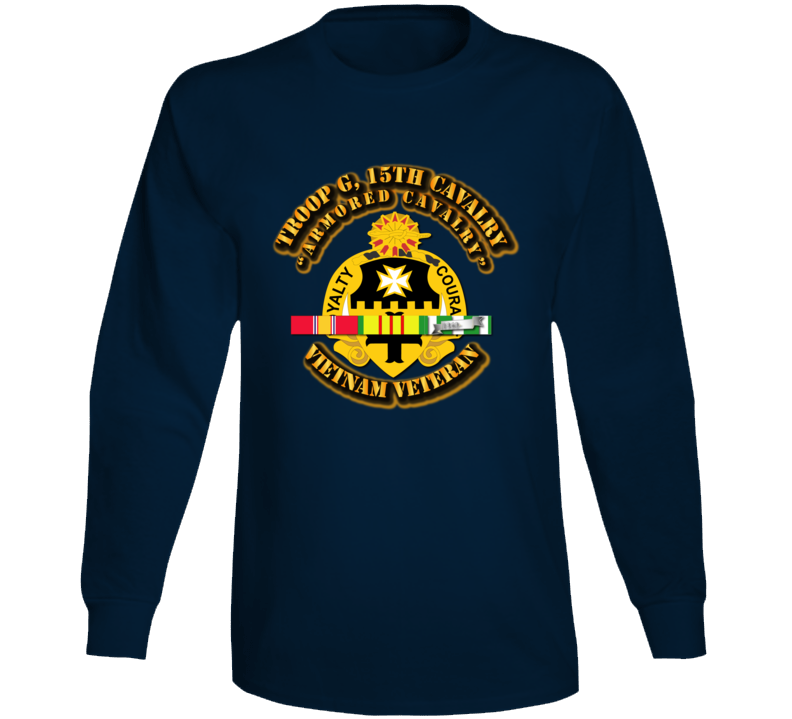 Troop G, 5th Cavalry (armored Cavalry) W Svc Ribbons Long Sleeve