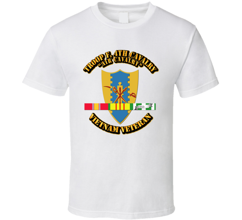 Troop F, 4th Cavalry w SVC Ribbons T Shirt