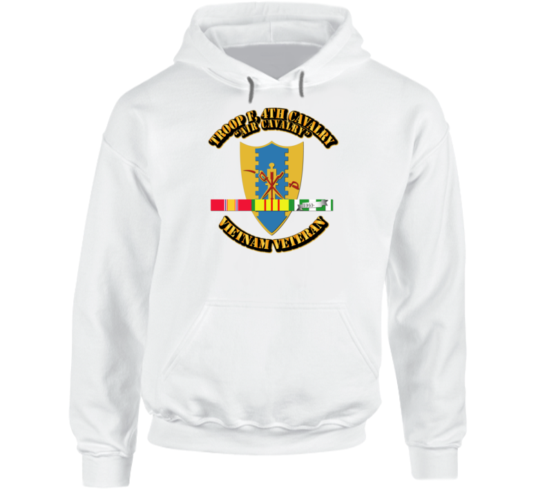 Troop F, 4th Cavalry w SVC Ribbons Hoodie