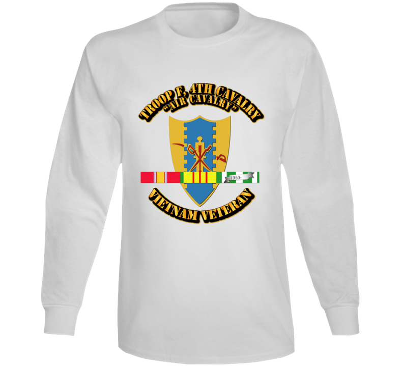 Troop F, 4th Cavalry w SVC Ribbons Long Sleeve