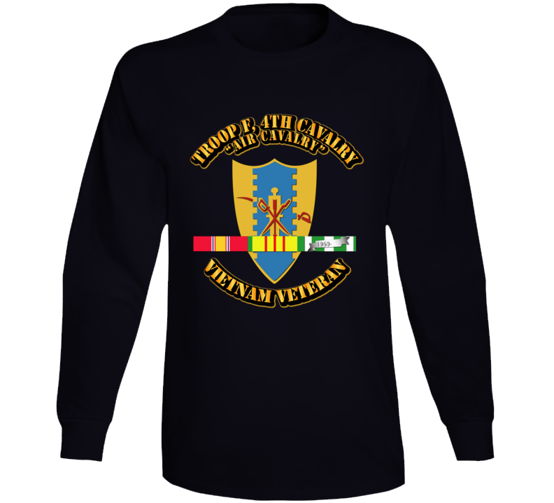 Troop F, 4th Cavalry w SVC Ribbons Long Sleeve
